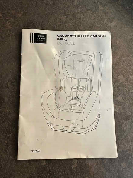 Photo of free Baby car seat (John Lewis, 0-18kg) (S11 hunters bar) #2