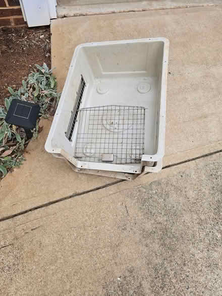 Photo of free Small Hardsized Dog Crate (Garner NC, off of Aversboro) #1