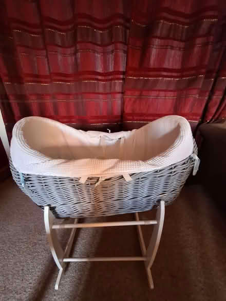 Photo of free Whicker moses basket with all bedding and baby bouncer (Middlezoy TA7) #2