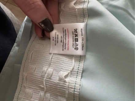 Photo of free Lined light coloured turquoise curtains (North Wingfield S42) #4