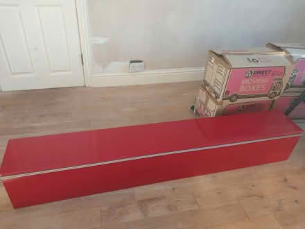 Photo of free Red Floating Cabinet – Approx. 180cm x 25.7cm x 27.3cm (New Malden KT3) #2