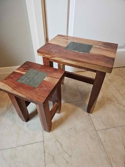 Photo of free Small Wooden Tables Nest of 2 (Slyne-with-Hest LA2) #1