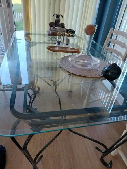 Photo of free Glass and metal table with chairs (Newburgh WN8) #2