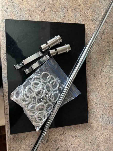 Photo of free Chrome effect curtain pole (North Wingfield S42) #2