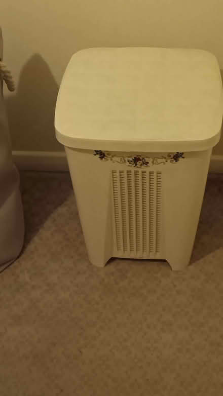 Photo of free Upright plastic laundry basket with lid. (Glenfield LE3) #1