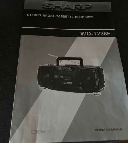 Photo of free Sharp radio cassette recorder (Old Town HP2) #2