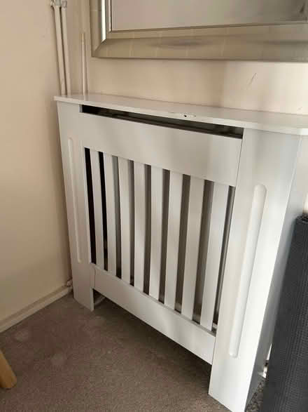 Photo of free White wooden radiator cover (Peacehaven) #1
