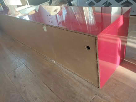 Photo of free Red Floating Cabinet – Approx. 180cm x 25.7cm x 27.3cm (New Malden KT3) #1