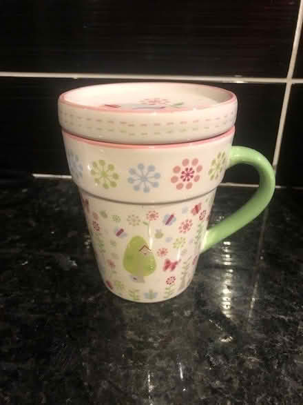 Photo of free Ceramic mug with lid (Crooks Barn TS20) #1
