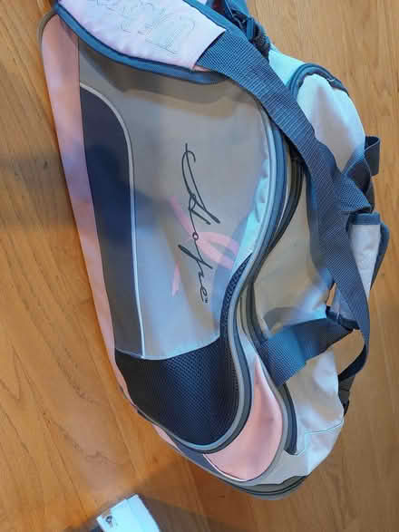 Photo of free Pink and grey duffel bag (downers grove) #2