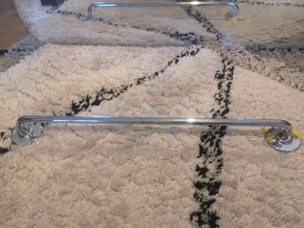 Photo of free Metal towel rail + loo roll holder (Clapton, E5) #1