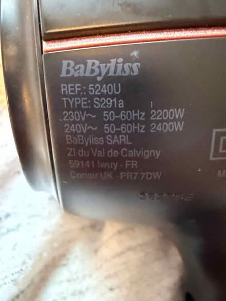 Photo of free Babyliss Hairdryer (HA0) #2
