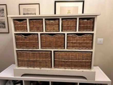 Photo of free Pine wood, 10 drawer storage unit (Putney, SW15) #1