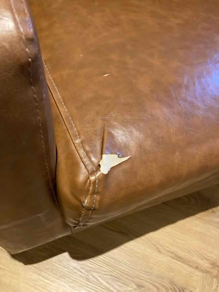 Photo of free faux leather sofa (Walton on Thames KT12) #1