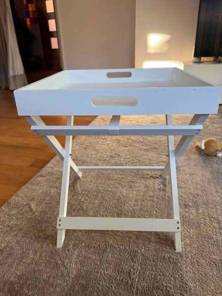 Photo of free White foldable side table (Rahn Rd CM16) #1
