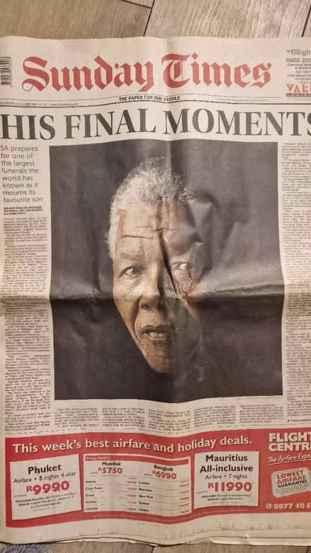 Photo of free Nelson Mandela memorabilia (Kirk Hallam DE7) #2