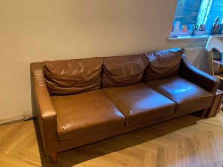 Photo of free faux leather sofa (Walton on Thames KT12) #2