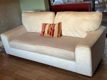 Photo of free Cream three-seater sofa (Butterton ST5) #1