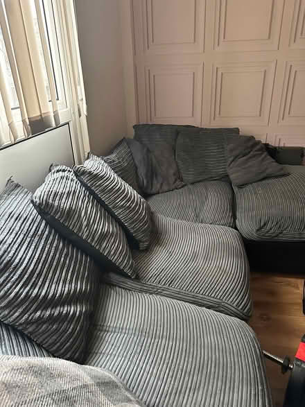Photo of free Grey corner sofa (Basildon) #2