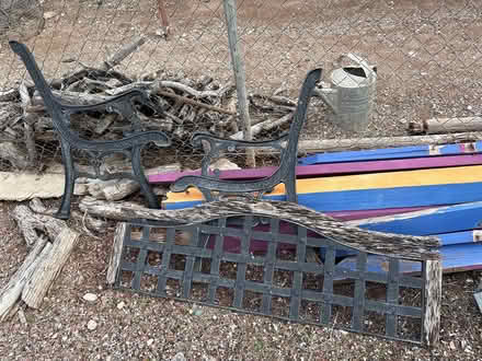 Photo of free Metal structures for making a bench (Far NE side) #1