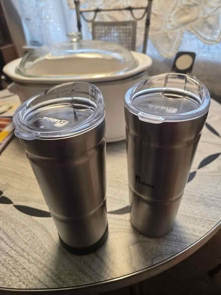Photo of free 2 steel tumblers, 1 crock Pot (Mammoth Rd, Dracut) #1