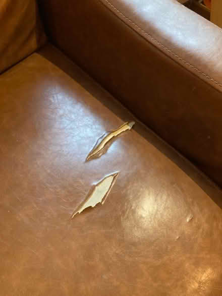 Photo of free faux leather sofa (Walton on Thames KT12) #3