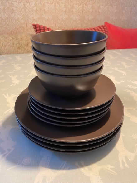 Photo of free IKEA plates and bowls (brown) (Haldens AL7) #1