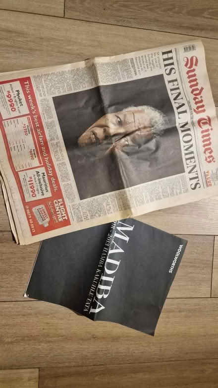 Photo of free Nelson Mandela memorabilia (Kirk Hallam DE7) #1