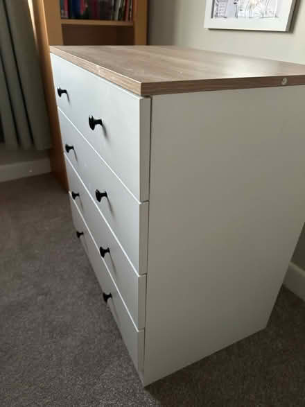 Photo of free White 4 drawer unit - like new (Rg80AL) #4