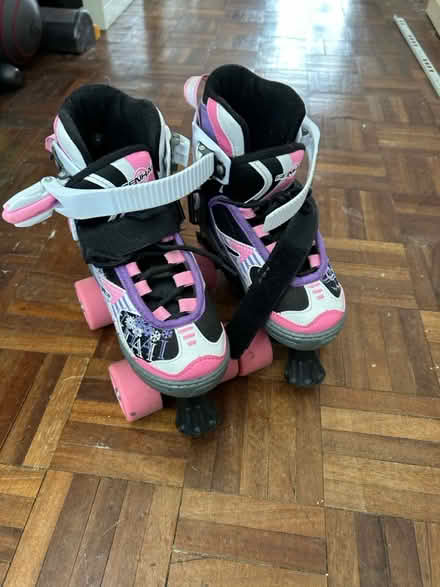 Photo of free Girls white, pink & purple skates (Boughton Monchelsea ME17) #1