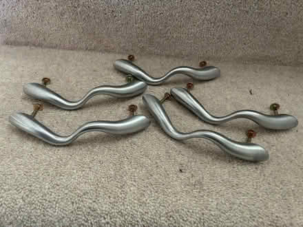 Photo of free 5 satin steel wavy handles (Long Ditton, KT6) #1