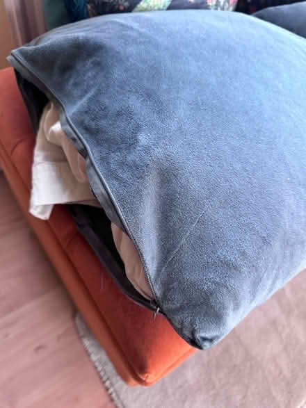 Photo of free Two grey velour cushions (Galgate LA2 0) #2