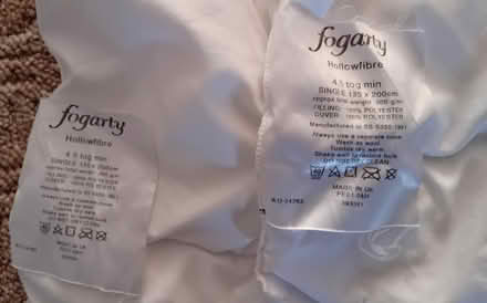 Photo of free 2 x Single Duvets 4.5 tog (Garden City OX5) #2