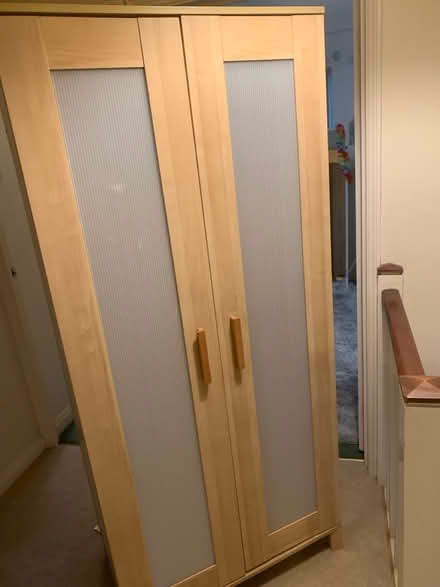 Photo of free Wardrobe, 2 door, oak effect (Kempshott RG22) #1