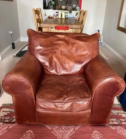 Photo of free Real leather armchair (Eastbourne BN21) #1