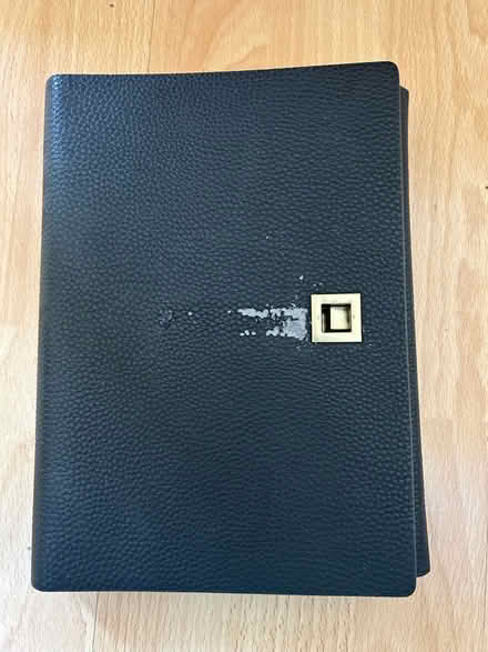 Photo of free Leather bound portfolio, lined A5 paper (Barkham RG41) #2