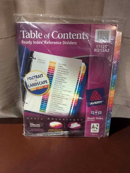 Photo of free Binder dividers (assorted) (Fanwood) #1