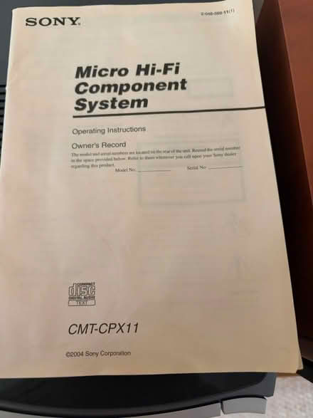 Photo of free Sony micro hi fi system (Blockley GL56) #3