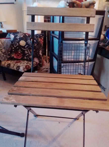 Photo of free Folding garden table and two chairs (Barnham) #3
