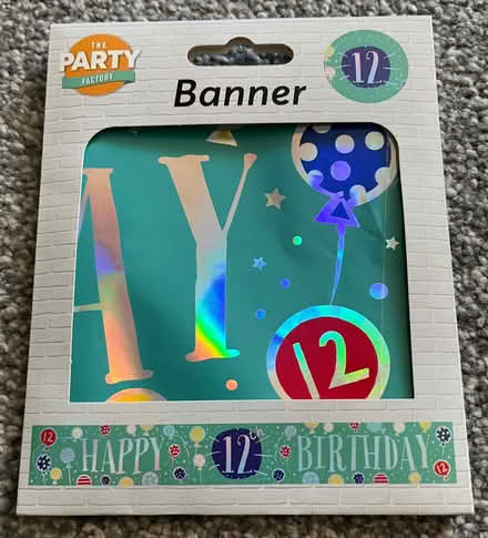 Photo of free Small 12th Birthday banner (Great Hollands RG12) #1