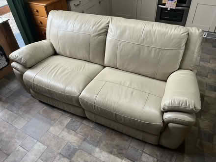 Photo of free Leather Sofa Cream (Cardewlees CA5) #4