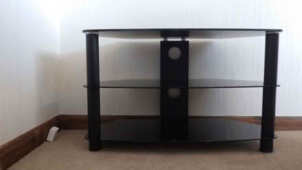 Photo of free TV stand - black glass and chrome (Oakley RG23) #2