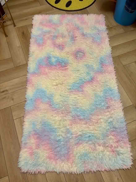 Photo of free Fluffy rainbow pastel rug (Sandyhills G32) #1
