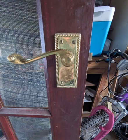 Photo of free Wood and glass paneled door (Longton PR4) #2
