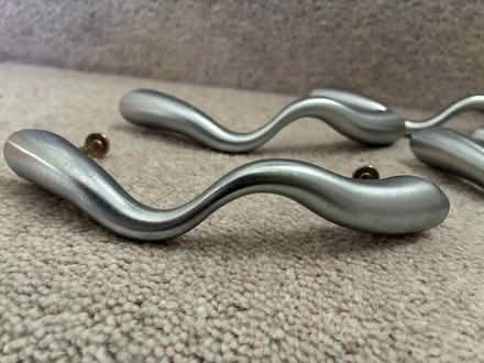Photo of free 5 satin steel wavy handles (Long Ditton, KT6) #2