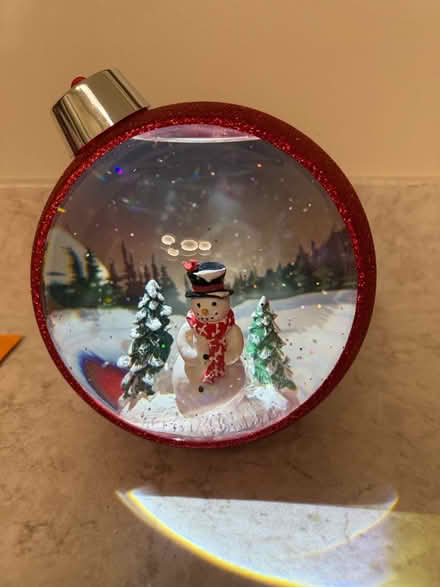 Photo of free Christmas snowman globe (Westmont near Cass and ogden) #3