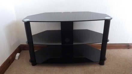 Photo of free TV stand - black glass and chrome (Oakley RG23) #1