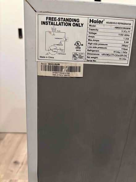 Photo of free Mini Fridge (Mt Vernon, NY) #4