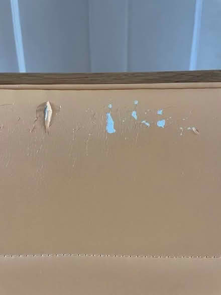 Photo of free 2 dining chairs - sturdy frame, worn fabric, warm yellow (Botley OX2) #2