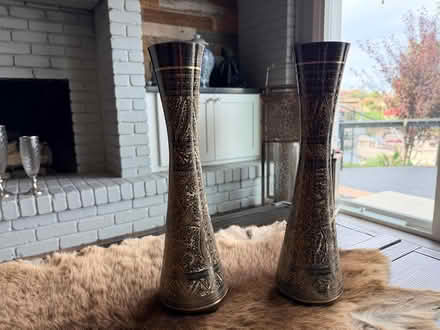 Photo of free Etched Metal Vases-Malaysian/Indian (Tempe, The Lakes) #1
